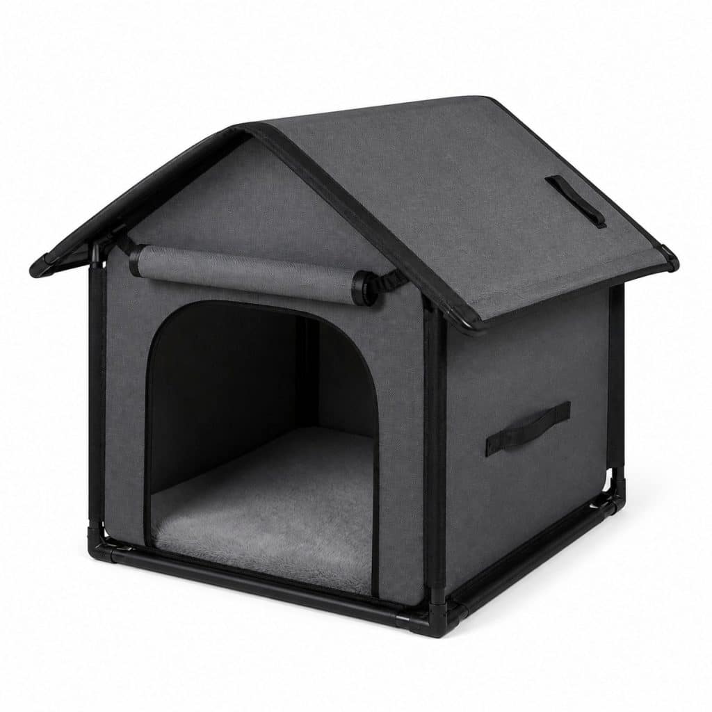 Abri extérieur pliable pour chien présenté seul