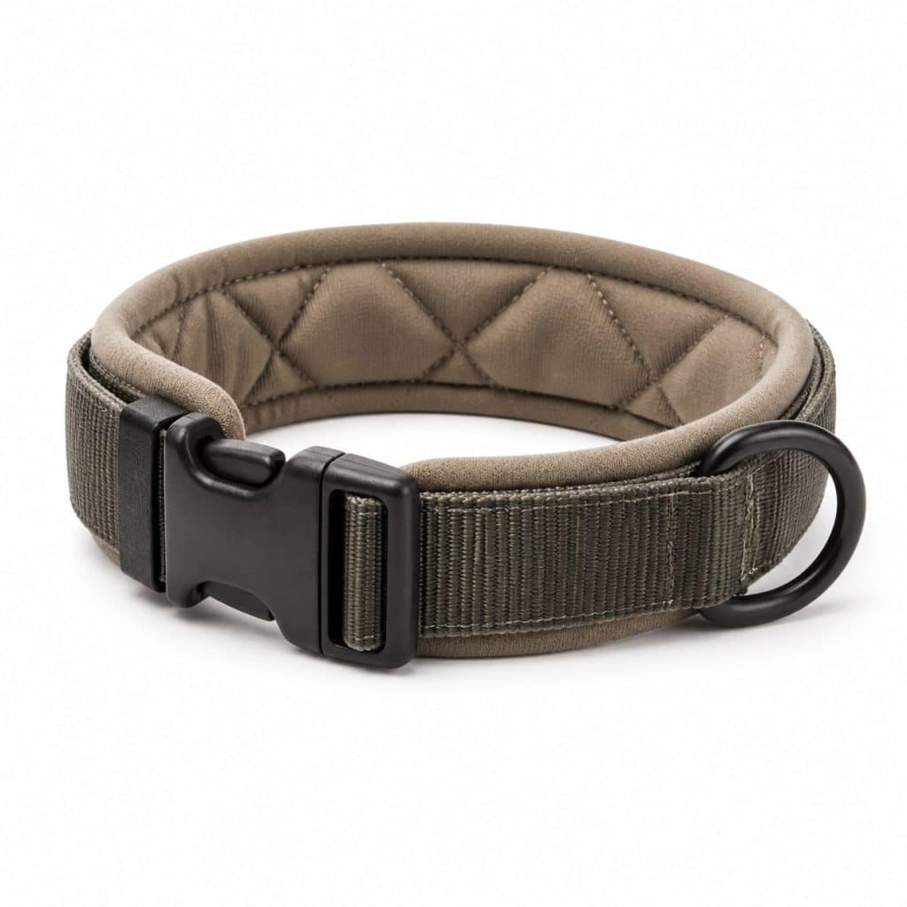 Collier matelassé confort présenté seul