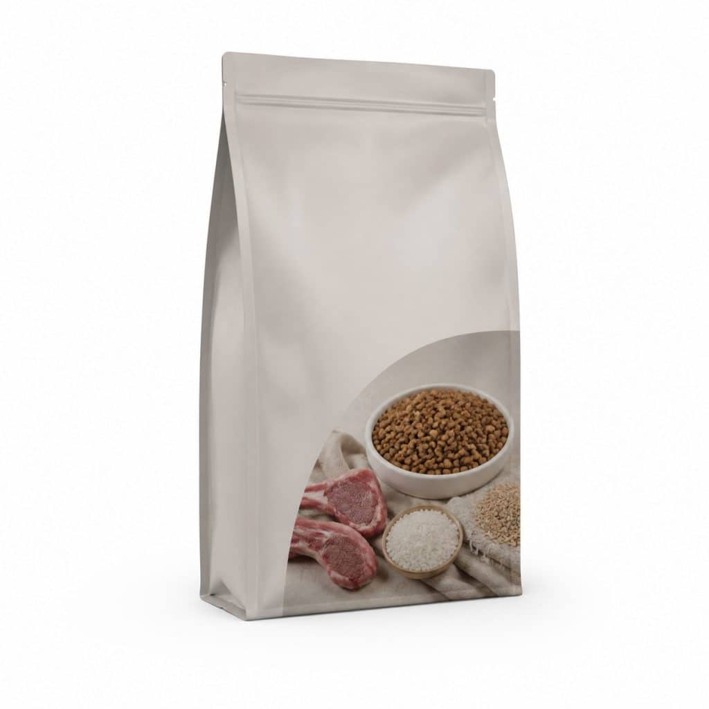 Croquettes hypoallergéniques agneau et riz présenté seul