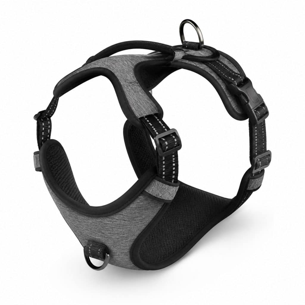 Harnais anti-traction pour chien tireur présenté seul