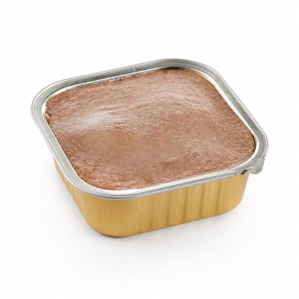 Pâtée light faible en matières grasses présenté seul